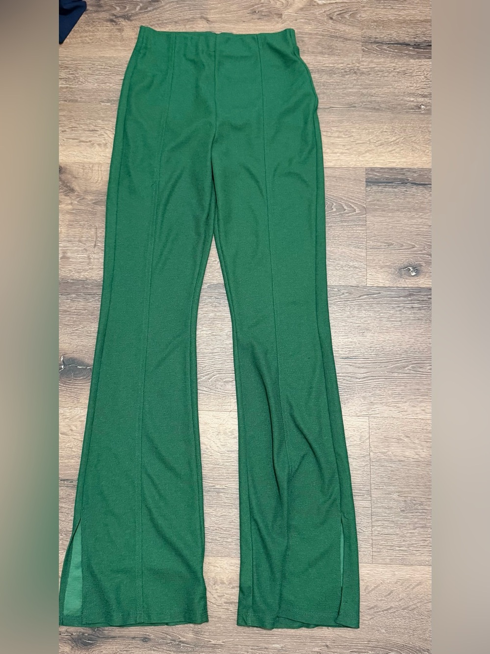 Zara Forest Green Straight-Leg Pants